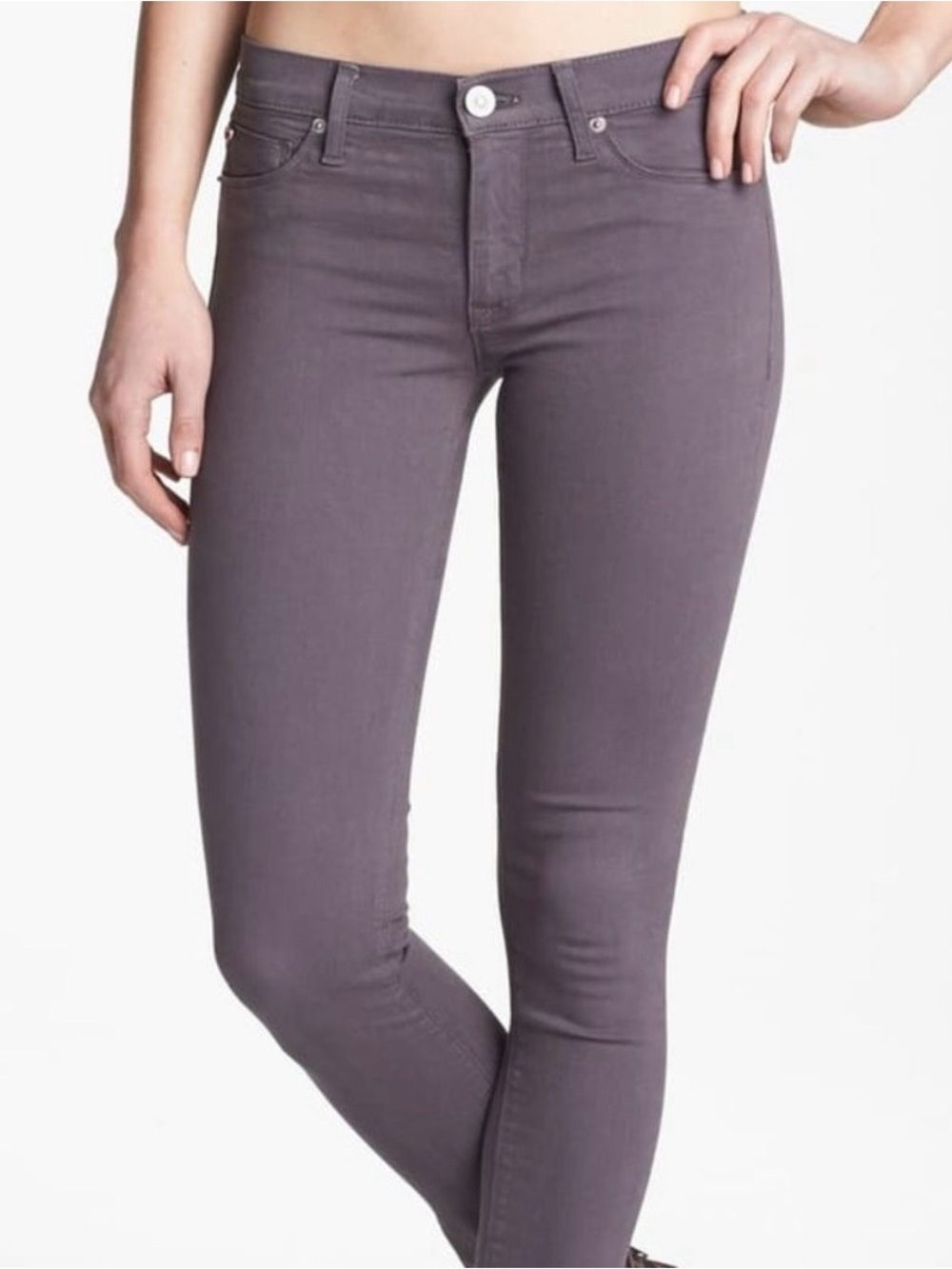 Hudson Midrise Skinny Jeans Women's Skinny in Steel